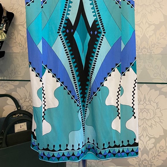 BESSI Blue/Multi Color Floral Print Dress - Picture 5 of 10